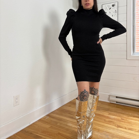 Alice + Olivia Issa metallic wool blend dress - Picture 8 of 8